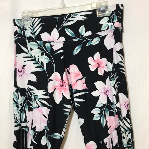 PINK Victoria's Secret Pants - Victoria’s Secret PINK Yoga Mesh Floral Leggings M